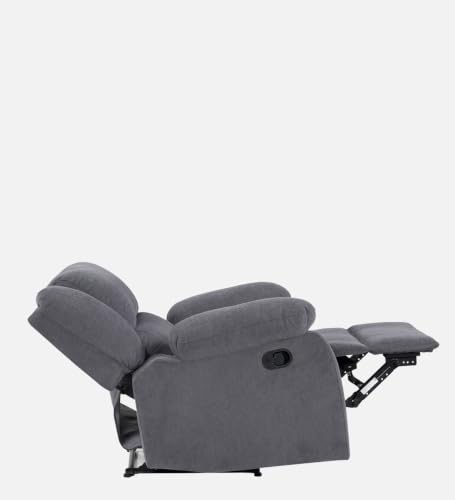 Image of Mintwud Pepperfry Fabric Manual Rocking Recliner Chair Single Seater Sofa | Premium Lounge Chair with Back Support Leg Rest & 3 Recline Modes | Soft Cushion Recliner for Home (Grey)
