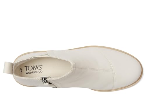 Image of TOMS Women's Maude Wedge Boot, Leather Upper, OrthoLite Insole, Side Zip, Lightweight