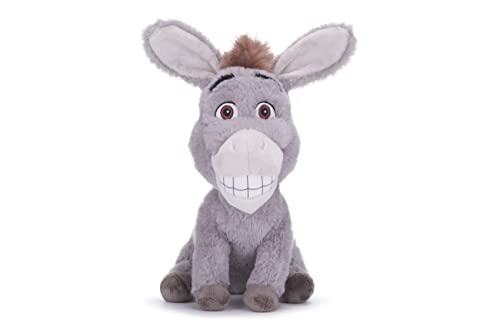 Shrek 39001 Posh Paws DreamWorks - Peluche suave de burro, 25 cm, color gris