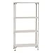 Homelux 999556 Kit Estantería Metálico 4 Baldas, Blanco, 150 x 75 x 30 cm
