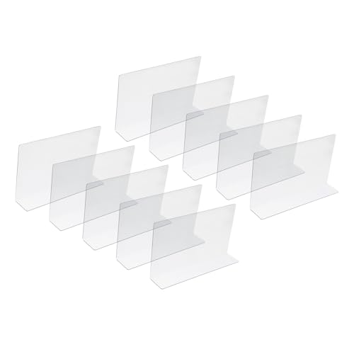 Artibetter 10個 透明製プラスチック棚仕切り板型 商品類用 耐久スーパーマーケット用棚区収納で整理簡単