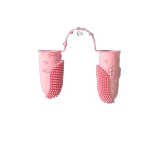 Cepillo de dientes para mascotas para perros y gatos, cepillo de cerdas suaves para limpieza suave de los dientes, cepillo de silicona para dedos que reduce la placa y refresca el aliento, se adapta a