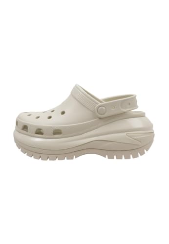 Crocs Unisex-Adult Mega Crush Clogs, Platform Shoes, Bone, 10 Women/8 Men