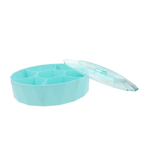 PRETYZOOM Plato de Frutas con Caja de Dulces de Plástico Transparente Bandeja para Frutos Secos Contenedor para Almacenar Bocadillos con Tapa para Sala de Estar y Cocina