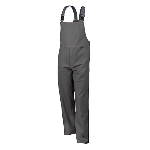 Qualitex Schweißerschutzhose Arbeits-Latzhose 370 EN470-1/531 flammhemmend - grau - Größe: 64