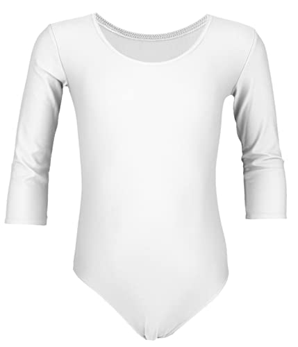 Body Ginnastica Bambini Bambina Assoluta - Maniche 3/4 Cotone Elastan Per Ginnastica Body Danza - 11