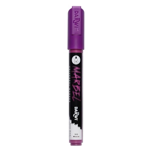 Marbel DA0226004910C - Universalmarker Acrylfarbe, Rundspitze medium 4mm, Muskat Violett 910, 1 StĂĽck