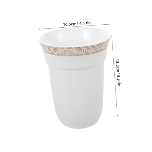 Porte-brosse WC céramique pour maison et bureau avec base stable UKCOCO