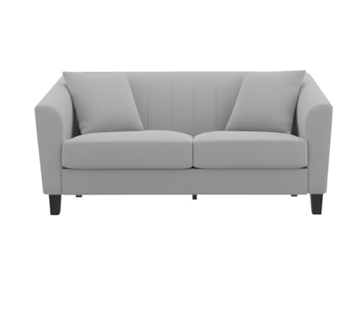 Image of Avion Natalia 2 Seater Sofa Set for Living Room Light Grey | Modern 2 Person Sofas Furniture | Fabric Sofa Set 2 Seater Couch for Guests Room Festival Gifts