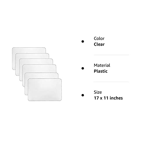 Yoleshy 6 Pcs Plastic Placemats, Heat Resistant Washable Table Mats For Dining, Kitchen (17'' X 11'') #TOP7