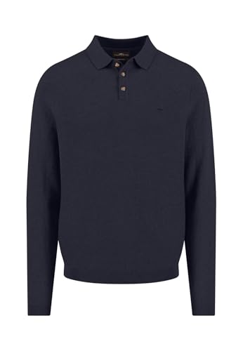 Polo tricoté en coton et cachemire haut de gamme pour homme élégant