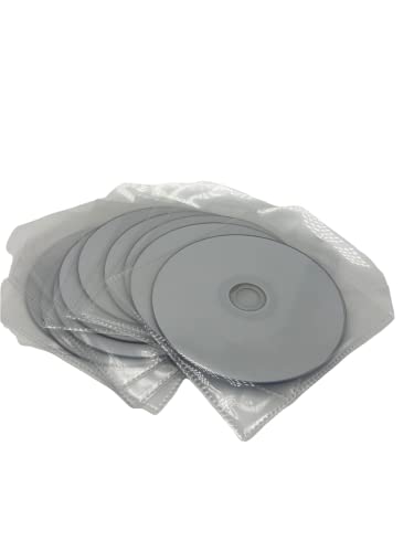 10 Pack Ritek DVD-R 4.7GB White Inkjet Printable Discs – Recordable DVDs in Dragon Trading Plastic Sleeves with Flap – Inkjet Surface for Custom Printing