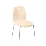 chaise coque bois empilable Facile à déplacer grâce à sa poignée de préhension.