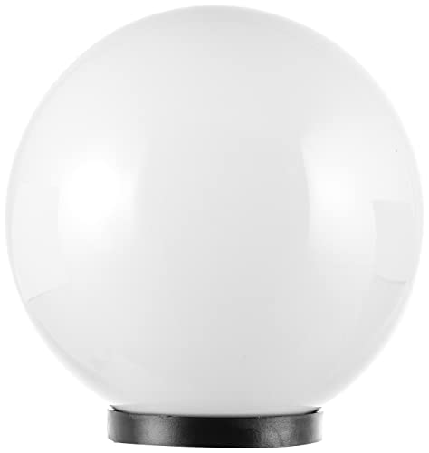 Sphère Lumineuse Extérieure 200 Mm IP44 - Culot E27, Compatible LED Jusqu'à 60W - PMMA Résistant - Pour Jardin, Terrasse, Parc