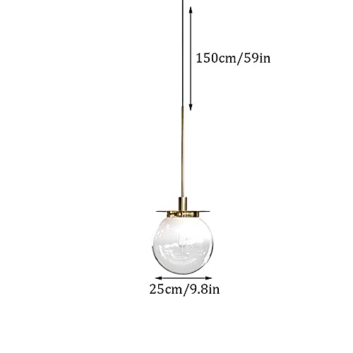 Lámpara colgante de decoración minimalista con cristal soplado artesanal de una sola cabeza 3