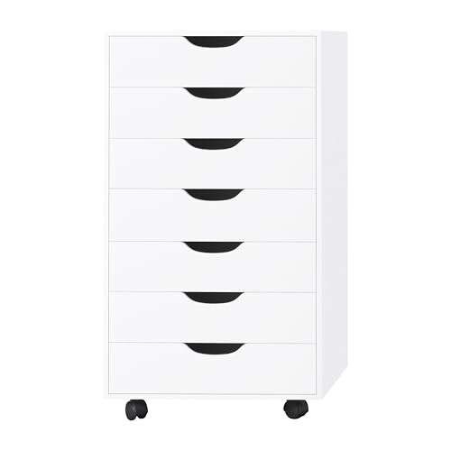 Image of Naomi Home Multi-Drawer Storage Cabinet with 7 Drawers, Compact Organizer for Living Spaces & Home Storage