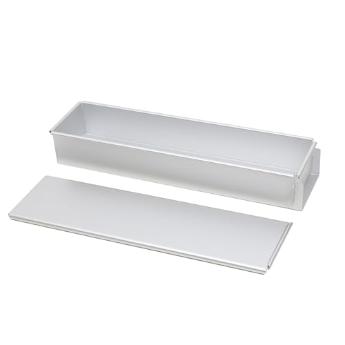 Teglia rettangolare per torte, stampo per mousse in alluminio con coperchio, teglia per pane rimovibile, stampo rettangolare antiaderente, per, cheesecake, torta, cottura pagnotta, teglia da
