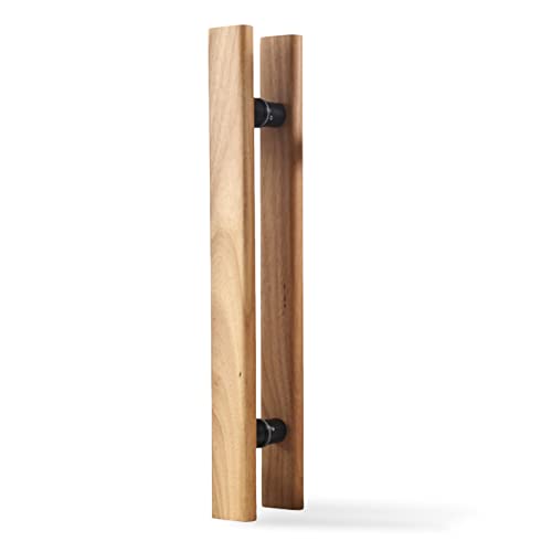 Poignées de porte coulissantes en bois marron pour sublimer votre salon