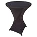 Goldstream Point Black 32 Inch Round x 43 Inch Tall Spandex Cocktail Tablecloth Folding Cover Stretch