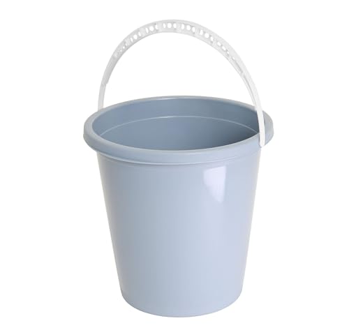 10 Liter Eimer mit Henkel aus Kunststoff Putzeimer Haushaltseimer Wassereimer Universaleimer Plastikeimer Ernteeimer Kübel Garteneimer Kunststoff-Eimer blau (10 Liter)
