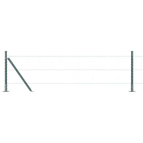 vidaXL Zaunpfosten Sonstiges 52 pcs Silber 3.2 x 3.2 x 50 cm Stahl, Garten und Terrasse, moderner Sicherheits-Pfosten, robuster Außenzaun, einfache Grundstücksbegrenzung