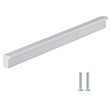 SANJIAOJIA Aluminium Furniture Handle,L 90° Cupboard Handles,Door Handles,Straight Strip Drawer Handles,Handle for Kitchen Drawer,Door,Cabinets,Home Office Decoration,Silver,1pcs (Length:185mm)