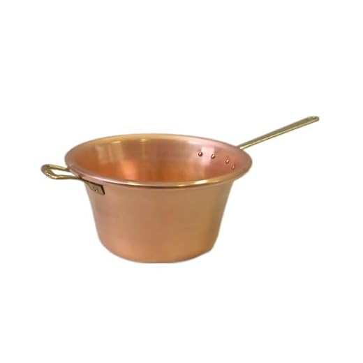 Paiolo in Rame per Polenta Manico in Ottone Diametro 26cm