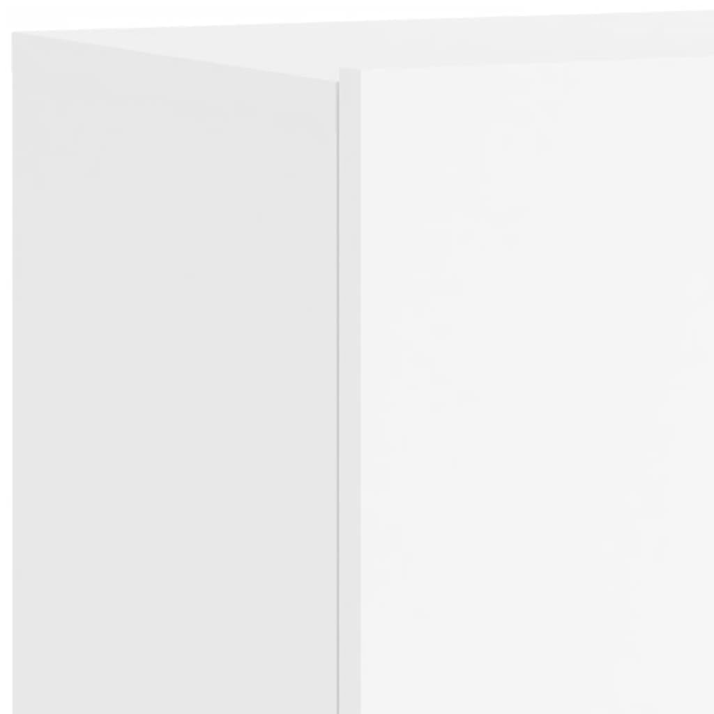vidaXL Mueble para TV de Pared, Soporte Colgante con Almacenaje, Armario Consola Flotante, Mueble Multimedia para Salón Dormitorio, Blanco
