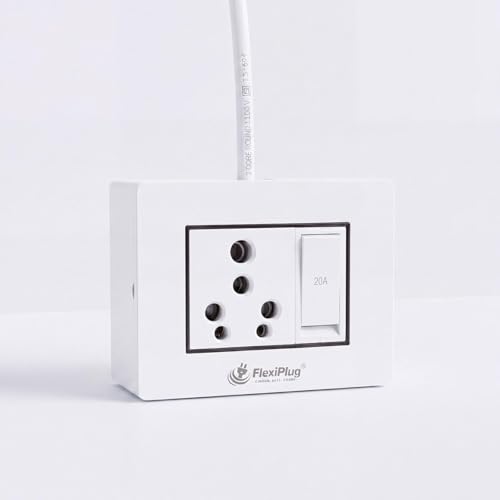 Image of Electric Extension Board - Single 16A with Switch and Heavy Duty 3 Meter Wire (White) (16 /16 3m)