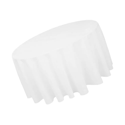 Nappe ronde blanche en polyester Cabilock pour table de mariage - 2