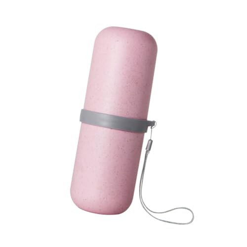NULYLU うがいカップを洗う 旅行瓶 歯磨き粉容器 用歯磨き粉 ホルダー 保有者 歯ブラシ 場合 旅行用歯磨き粉ケース バッグ ボトル 便利な歯磨き粉ケース プロ ピンク