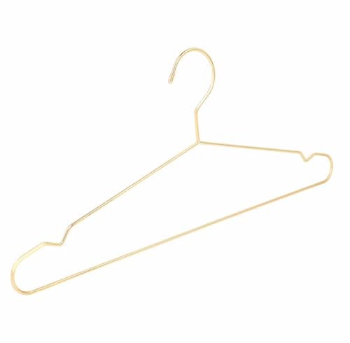 Kleiderbügel aus Metall (45 cm / 17.7 Zoll), Goldfarben - 20er Pack - Stabile Drahtbügel für Hemden, Mäntel, Anzüge & Kleidung