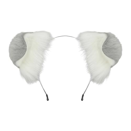 Diadema de cachorro de felpa con orejas accesorio de disfraz para niñas y mujeres