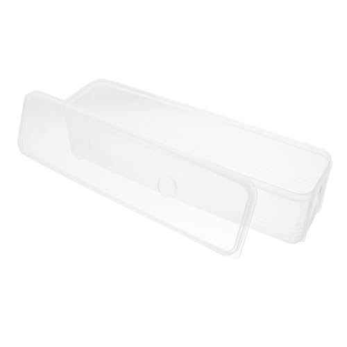 CIYODO Caja de Almacenamiento Hermética para Frigorífico Contenedor Plástico Alargado con Tapa para Cebollino Cilantro y Fideos Organizador Apilable para Cocina de Espacio