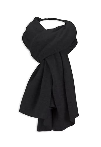 Jet&Bo 100% Cashmere Lightweight Travel Wrap, Shawl & Scarf Black, Storage Bag + Gift Box3