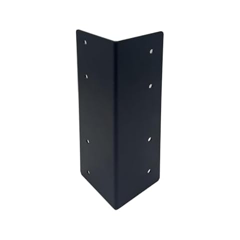 Hi-Flame Garden Raised Bed Corner Brackets with Screws for Furniture Flower Vegetable Planter, Annatto Color (9" Black, Set of 4) Cover