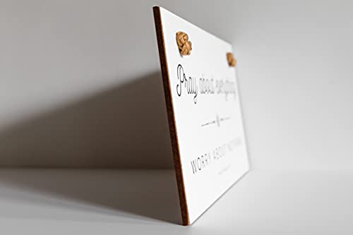 Marvin Gardens Designs Farmhouse Style Bible Verse Wall Decor Wood Sign 9.5 x 5.5 Inch Wood Made in The USA (Pray About Everything (White), 9.5 x 5.5)