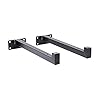 HJW Praktische opbergrek drijvende plankbeugels, 2-pack onzichtbare zware planksteunen, massief stalen hardwarekit voor het monteren van verborgen houten planken of Mantle 1Huiyang-01020,25cm