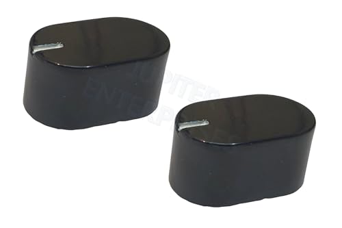 Image of Turn On /off Stove Knobs Compatible for Prestiage Edge & Major Glass Top Gas Stoves (Colour: Black, Pack of 2 Units).