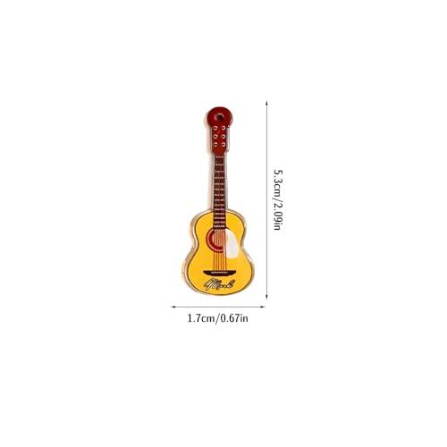 Imán decorativo para refrigerador con diseño de guitarra miniatura 6