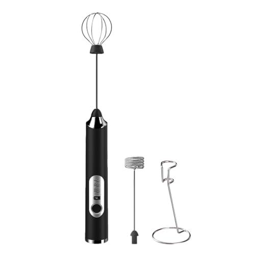 快適なサポートとハンドルで手動ミルク泡立て器| USBごとの充電式の手のムーズ、コーヒーを準備するためのアクセサリー、カプチーノ、ラテ、クリーミーな自家製の飲み物、オフィス、旅行