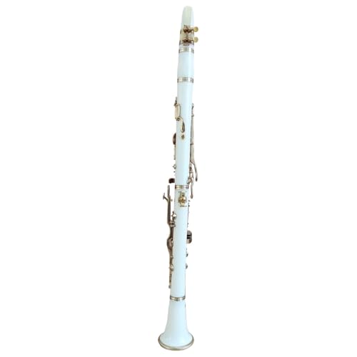 Clarinette Si Bémol 20 clés laque blanche et or pour débutant