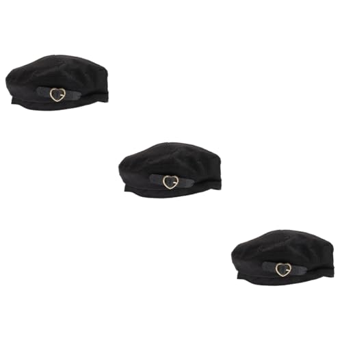 Bonnet vintage femme avec cœur accessoire automne hiver élégant