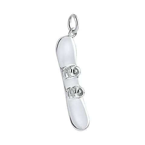 SILVEGO - PRMP13049 - Unisex 925 Sterling Silver Pendant Snowboard Cover