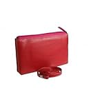  CAL FUSTER - Monedero Grande para Señora Tricolor Rojo Rosa. Medidas:13x20x4 cm.