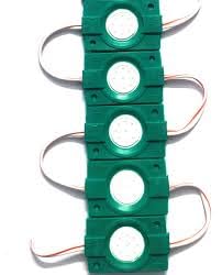rahul electronics 5 pieces (green) dc 12 volt 2.4 watt coin shape led module light lamp bulb multipurpose use for home, temple, bike, car decoration diy projects, hobby kit