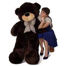 OSJS Toys Very Soft Lovable/Fluffy/SpongyHuggable Cute Teddy Bear with Neck Bow for Girlfriend/Birthday Gift/Boy/Girl/Valentine/Anniversary (Chocolate, 6 Feet)