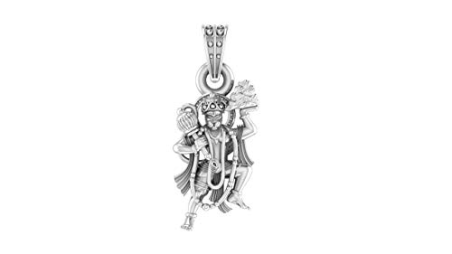 Pendentif argent sterling 925 Bajrang Bali médaillon homme femme S