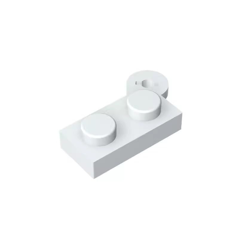 Gobricks 2430 Hinge Hinge Plate 1x4 Swivel Top 50 Pieces GDS-808 Compatible with Lego Building Blocks Color:Milky White