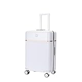JYARZ Maleta De Viaje Rígida con Ruedas Y Cerradura Combinación For PC(White,24inch)